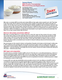 milk protein concentrates manufacturing and applications
